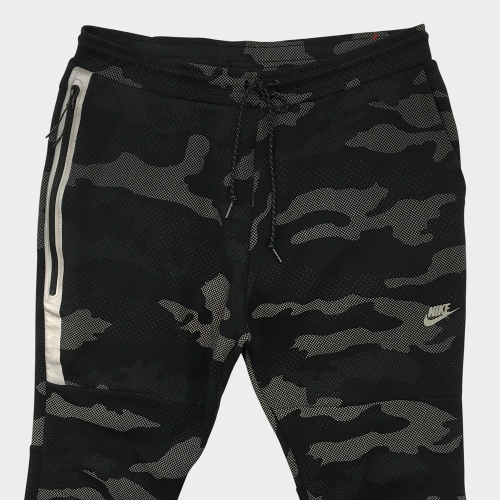 Nike Sportswear Tech Fleece Camo Jogger Pants Mens Black Gray 2XL 835568-010